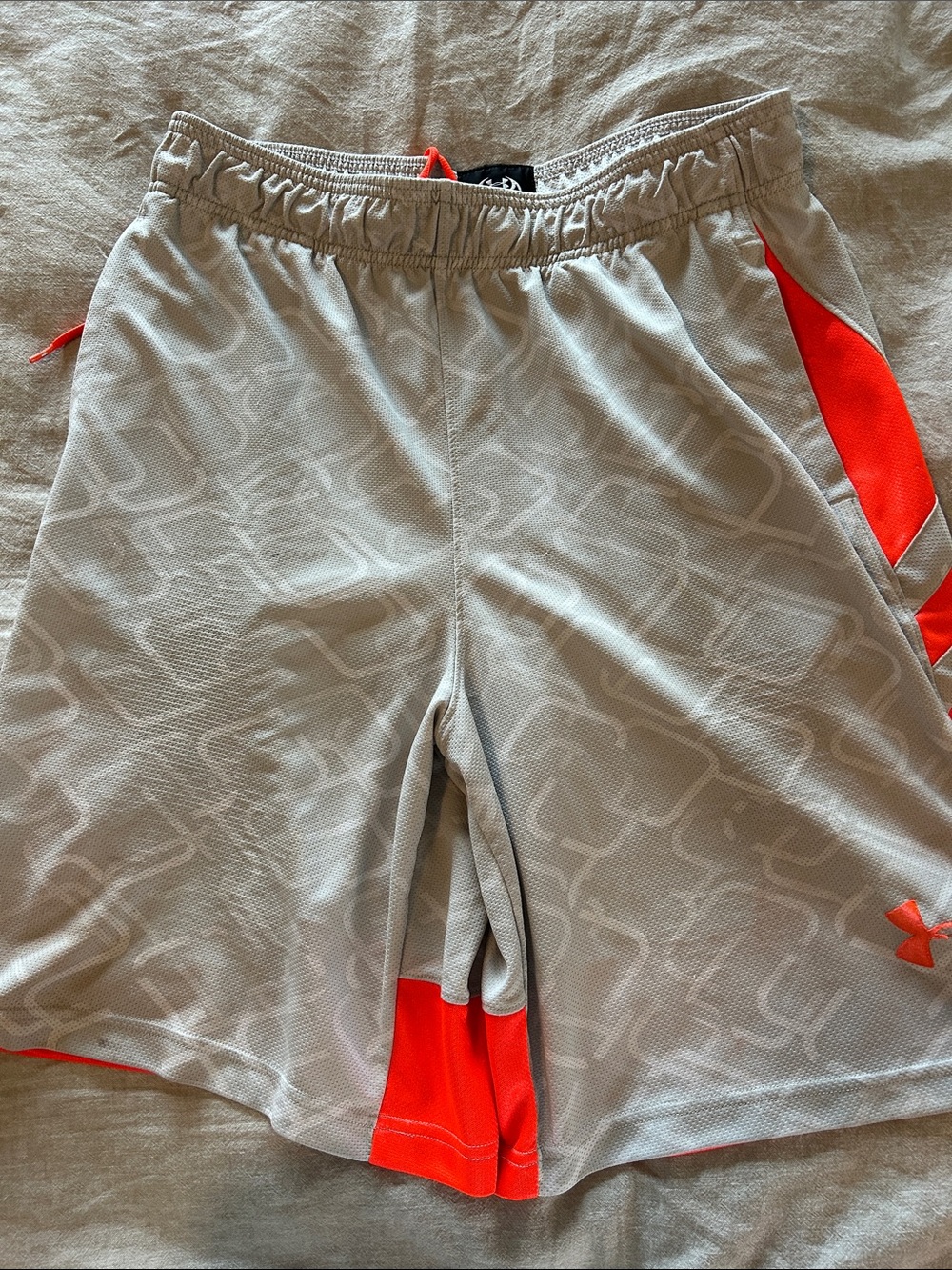 Under Armour Men's Athletic Shorts - Navy, Royal Blue, White, Neon Orange - Picture 15 of 16